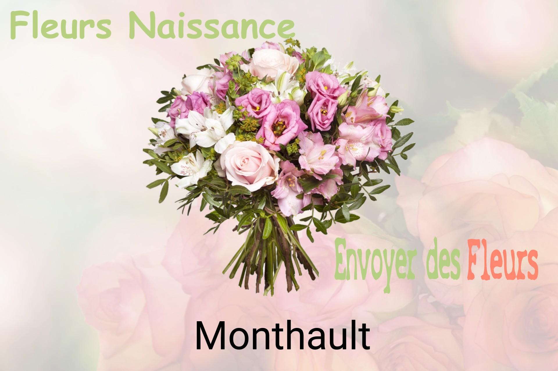 Bouquet de fleurs de naissance livré à Monthault